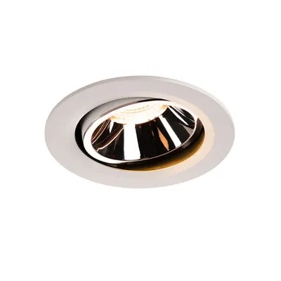 Spot incastrat, NUMINOS MOVE L Ceiling lights, white Indoor LED recessed ceiling light white/chrome 2700K 40° rotating and pivoting