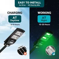 Lampa solara cu lumina verde, 6000 lumeni, LED, nedetectabila de catre animale