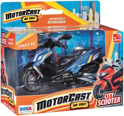 Jucărie pentru copii RS Toys - Scuter de oraș, 1:14, albastru