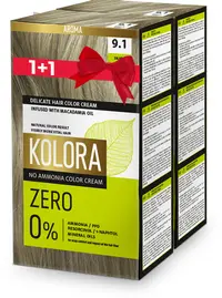 Kolora Zero Vopsea de păr, 9.1 Cenușă argintie, 2 buc
