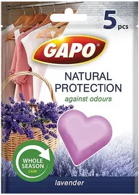Parfum anti-molie Gapo - Natural Protection, 5 buc, lavandă
