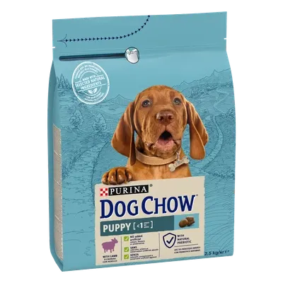 Hrana uscata pentru caini Dog Chow Junior cu miel 2,5 kg