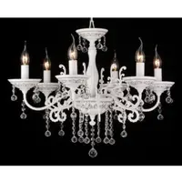 Candelabru Bellona,6 becuri dulie E14, 230V,D.66cm, H.50 cm,Alb