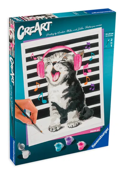 Set de pictură Ravensburger CreArt - Pisica cântătoare