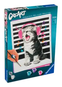 Set de pictură Ravensburger CreArt - Pisica cântătoare