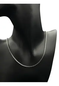 Colier Unisex Argintiu 50cm - design minimalist - aliaj metalic