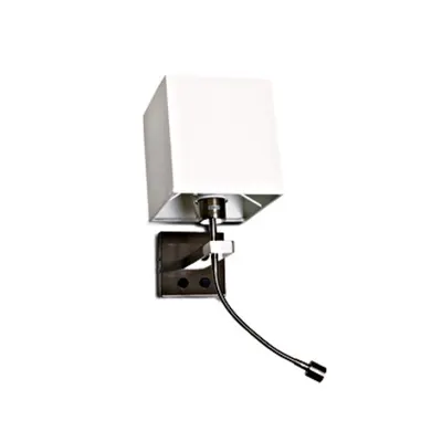 Somni patrat LED, 3W + E27 40W, IP20, crom periat