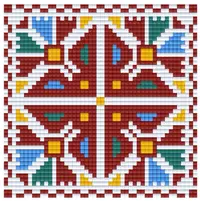 Set creativ cu pixeli Bright Toys – Cusătură tradițională bulgară, Motiv din Vidin 1, Pixel Classic
