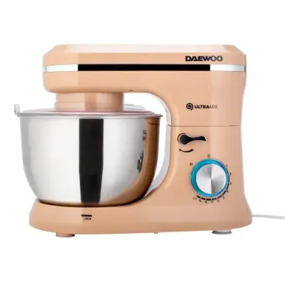 Mixer cu bol Daewoo DHM150R, 1600 W, 10 viteze + puls, 4.5L, bol inox (Crem)