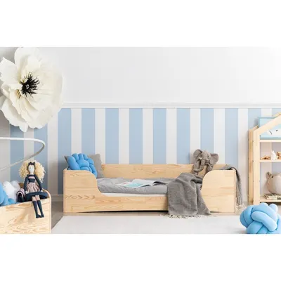 Pat din lemn de pin pentru copii Adeko Pepe Dan, 90 x 200 cm