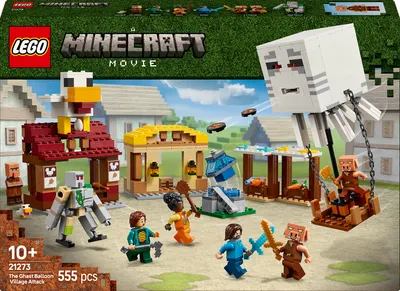 Constructor LEGO Minecraft - Atacul balonului fantomă de foc din sat (21273)