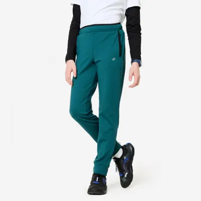Pantalon de trening S500 Respirant și călduros Educație fizică Verde Copii