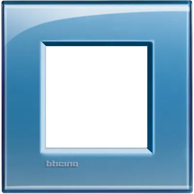 Rama ornament 2 module Bticino Living Light LNA4802AD, albastra