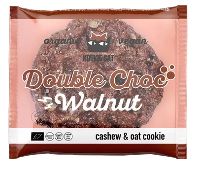 Kookie Cat Bio fursec cu ciocolată dublă și nuci, 50 g