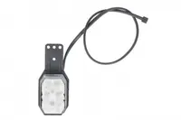 Lumina clarificare stanga; FLEXIPOINT, rosu alb, LED, inaltime 65mm; latime 44mm; adancime 28mm, in relief, lungime cablu 500mm, cu cuier, 12V (FLEXIPOINT)