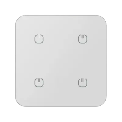 Controler tactil, rotunjit - 4 butoane, sticla alba