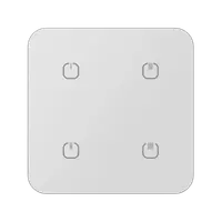 Controler tactil, rotunjit - 4 butoane, sticla alba