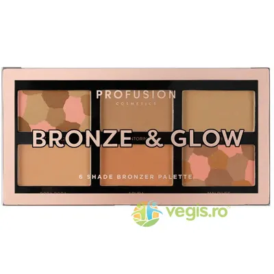 Paleta Bronzer si Iluminare 6 Nuante Bronze&Glow 15.6g