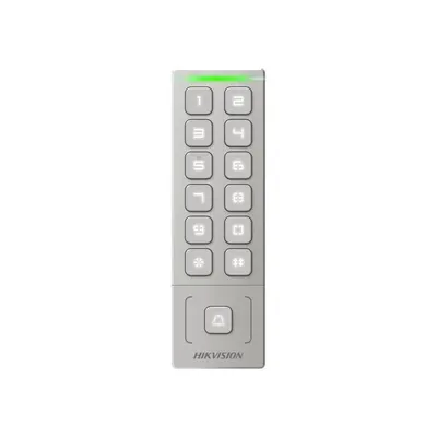Cititor proximitate cu tastatura Hikvision DS-K1T809MWX, WiFi, PIN, card M1, difuzor, 1000 utilizatori, 5000 carduri