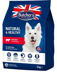 BUTCHER'S Natural&amp;Healthy hrana pentru caini adulti, cu vita 3 kg