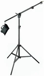 Trepied cu braț transversal Manfrotto - Combi-Boom Stand 420B, negru