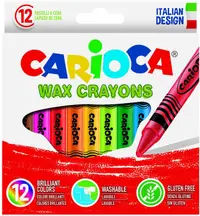 Set pasteluri lavabile Carioca - Wax crayons, 12 culori