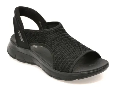 Sandale SKECHERS negre, SUMMITS, din material textil