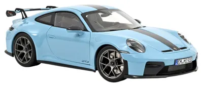 Model colecționabil NOREV Contemporary: Automobile - Porsche 911 GT3 cu Weissach Pack (Gulfblue) (2025)