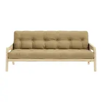 Canapea extensibilă maro/bej 204 cm Grab - Karup Design