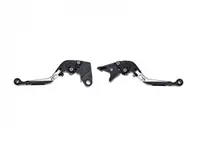Set 2 manete frana si ambreiaj reglabile Kawasaki ZX6R 00-04 ZX10R 04-05 Z1000 03-06 ZX12R 00-05, culoare gri