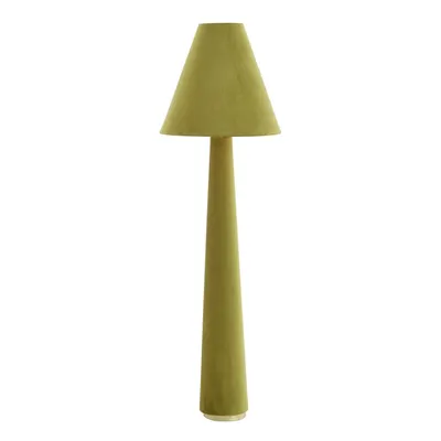 Lampadar verde cu abajur textil (înălțime 168 cm) Devia – Light & Living