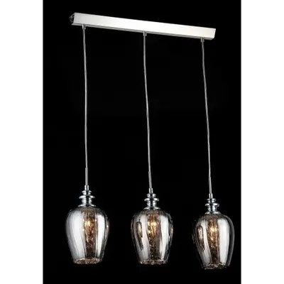 Lampa suspendata Fusion Blues,3 x E14,D.700,cm,H.1000 cm,Nichel fumuriu