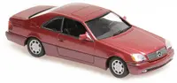 Model de colecție MINICHAMPS Modern: Mașini - Mercedes-Benz 600SEC Coupe, 1992, Red Metallic