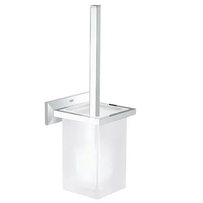 Set perie WC Grohe Allure Brilliant 40500000, suprafata cromata GROHE StarLight, metal/sticla, lucios, Crom