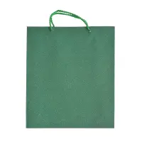 Punga de cadou verde cu sclipici 35 cm