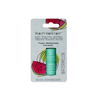 Balsam buze vegan, zero plastic, Watermelon, 5.5g, Beauty Made Easy