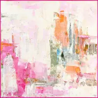 Tablou cu ramă/pe pânză imprimat/cu elemente pictate manual 102x102 cm New Age Pink – Malerifabrikken