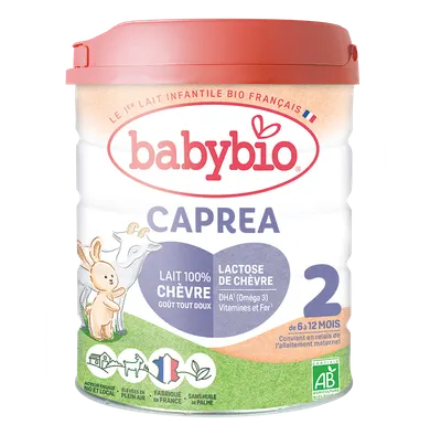 Lapte praf de capra Caprea 2 Bio 6-12 luni, 800g, BabyBio