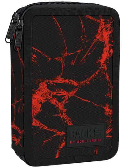 Penar cu rechizite BackUp DW - Venom, cu 2 fermoare