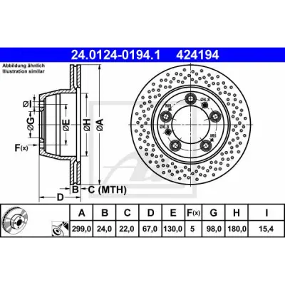 Disc frana ATE 24.0124-0194.1