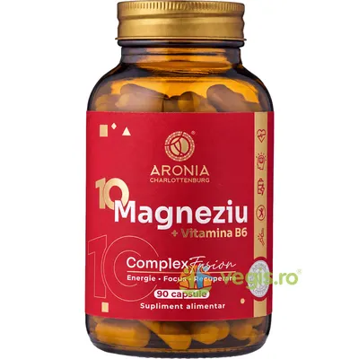 10 Magneziu + Vitamina B6 Complex Fusion 90cps