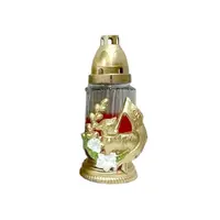Candela din Sticla cu Decoratiuni de Pasti, Diverse Modele, Pui, Iepure si Miel