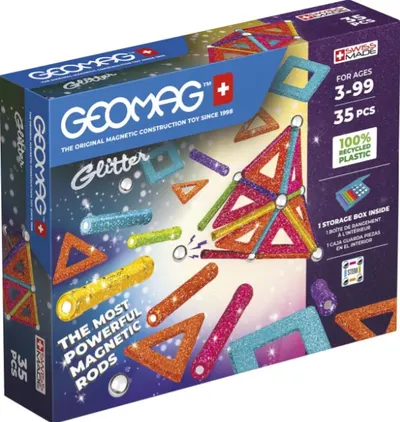 Constructor magnetic Geomag - Glitter, 35 de piese