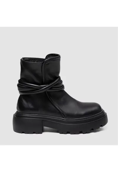 Ghete din piele Twist - Negru
