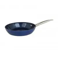 Tigaie din Ceramica cu Maner din Inox, Diametru 24 cm, Compatibil Inductie, Albastru