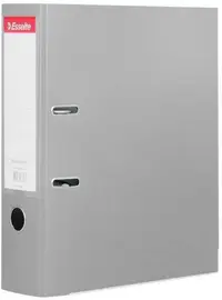 Biblioraft Esselte Eco - A4, 7,5 cm, PP, margine metalica, eticheta detasabila, gri