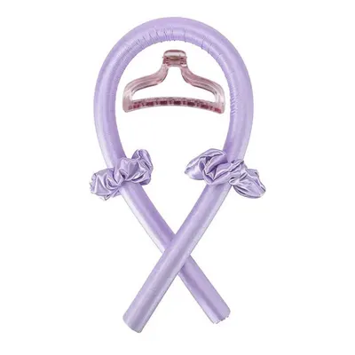 Ondulator fără căldură, din satin, culoarea mov, WDK01FIO, eCarla