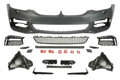 Bara (Fata, M PERFORMANCE, cu grilaje, cu orificii lampa ceata, cu orificii pentru spalator de faruri, grunduit) potrivit BMW 5 (G30, F90), 5 (G31) 02.17