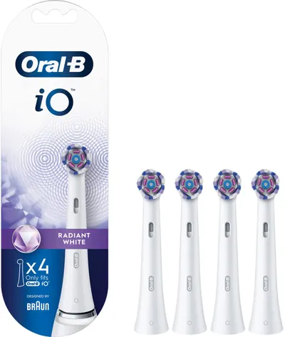 Capete de rezervă Oral-B - iO Radiant White, 4 bucăți, alb