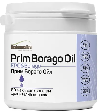 Prim Borago Oil, 60 capsule, Herbamedica